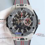 Swiss Replica Hublot Big Bang Unico Ferrari Titanium Case Chronograph Watch Leather Strap